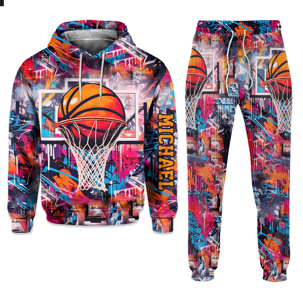 Cooles Basketball-Design – Personalisierter Basketball-Hoodie und Jogginghose