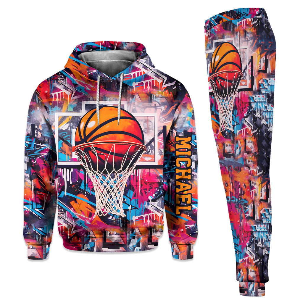 Cooles Basketball-Design – Personalisierter Basketball-Hoodie und Jogginghose