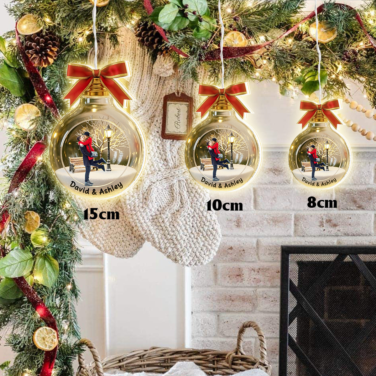 Individuelles Fotogeschenk für die Feiertage – Personalisierte LED-Lichterkette für Paare