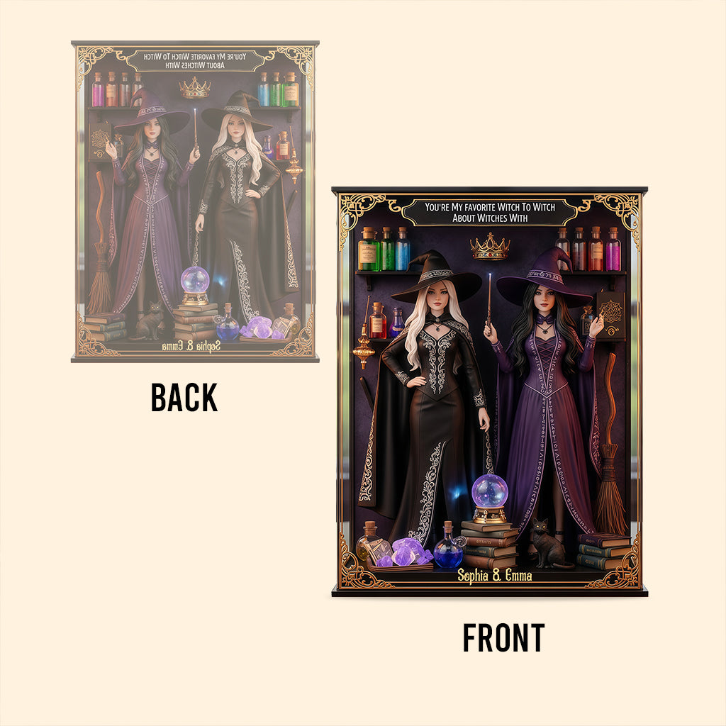 Wir sind nicht Sugar & Spice – Personalisierte Hexen-Acrylplakette in individueller Form