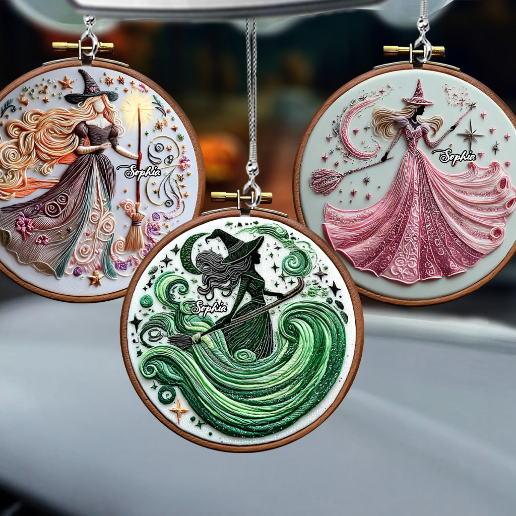 Magische Hexe – Personalisierter Hexen-Autoanhänger