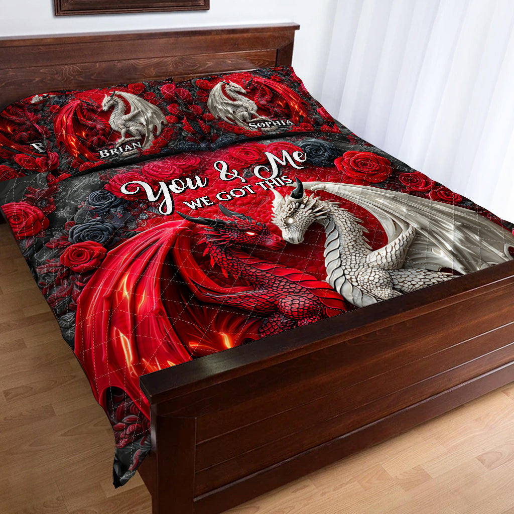You & Me We Got This - Personalized Couple Quilt Set