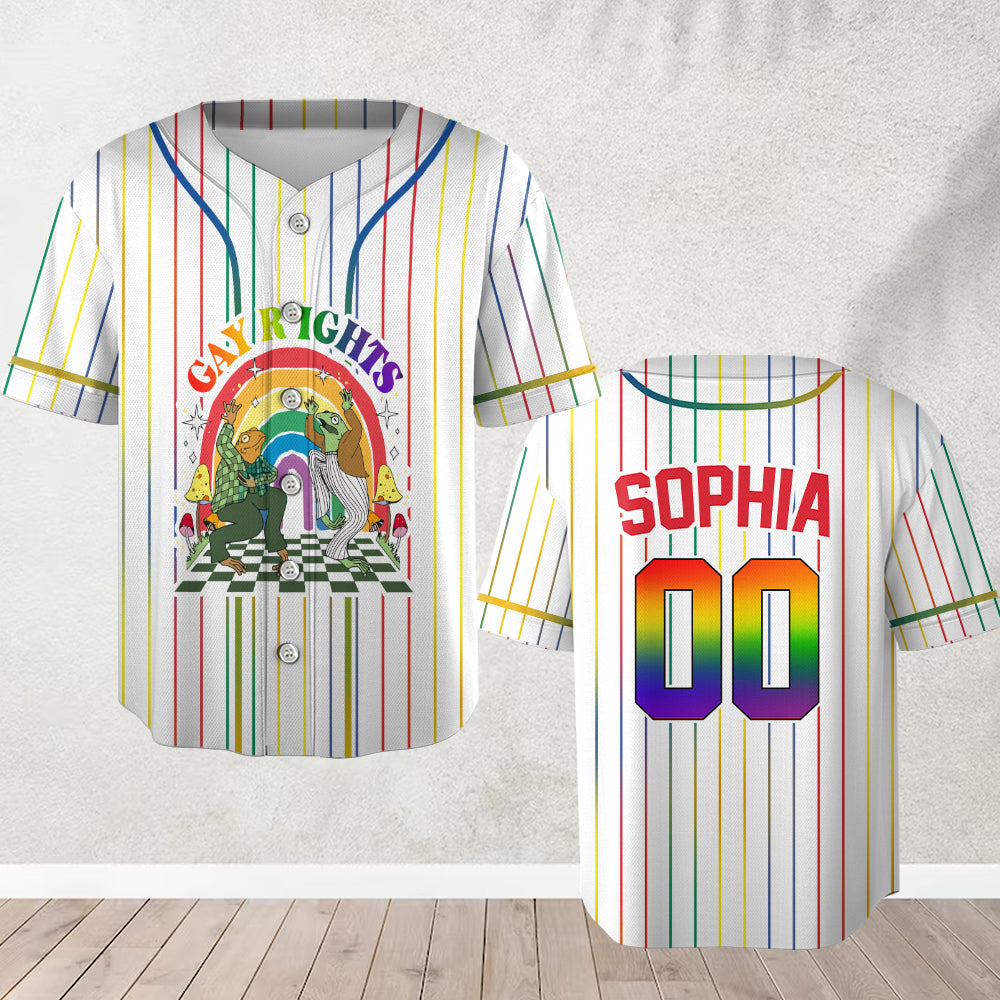 Gay Right - Personalisiertes LGBT-Unterstützungs-Baseballtrikot