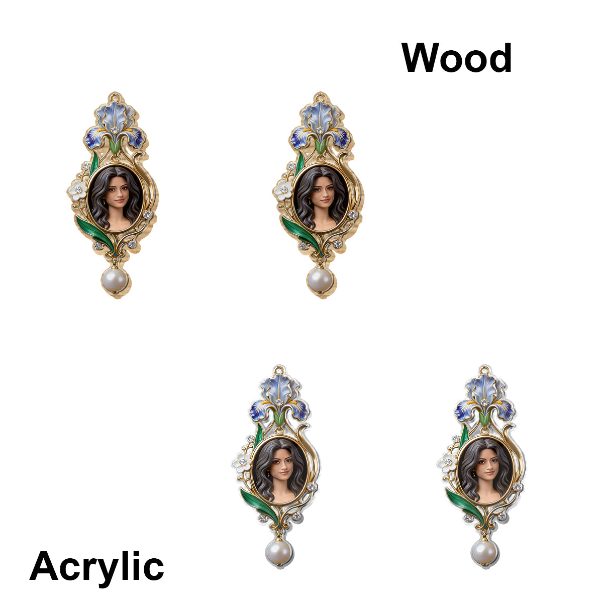 Custom Birthmonth Flower Earrings, Gift For Her, Mother's Day Gift - Personalized Birth Month Flower Earrings