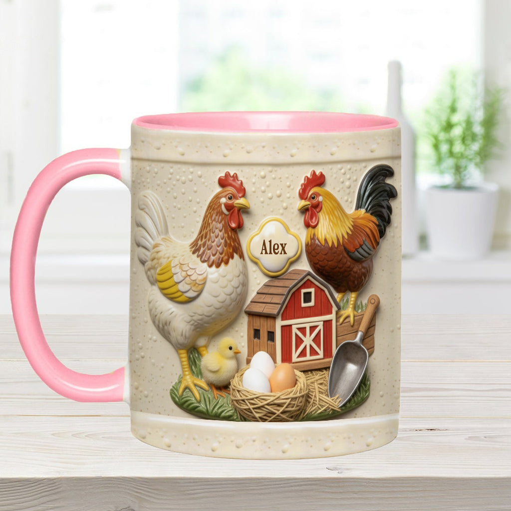 Love Chicken - Personalized Chicken Accent Mug & Coaster