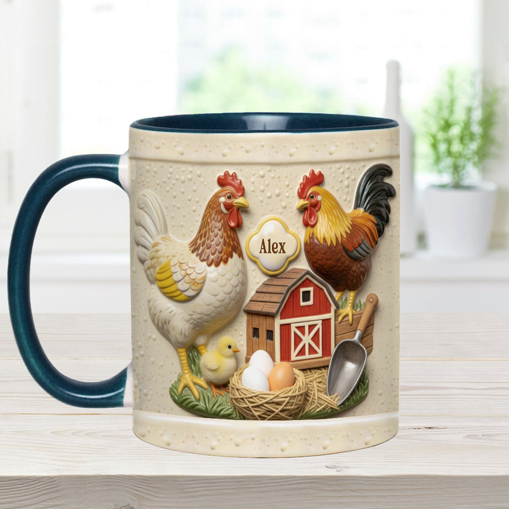 Love Chicken - Personalized Chicken Accent Mug & Coaster