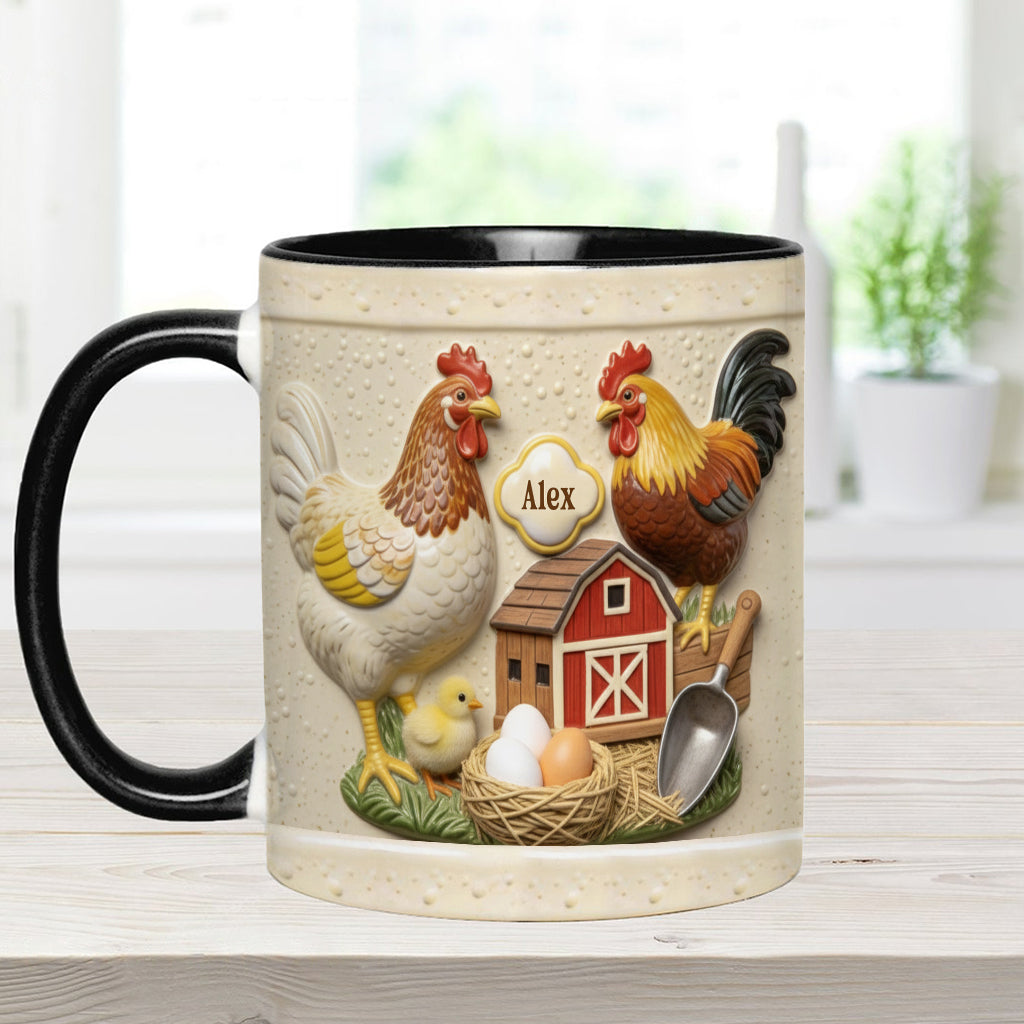Love Chicken - Personalized Chicken Accent Mug & Coaster