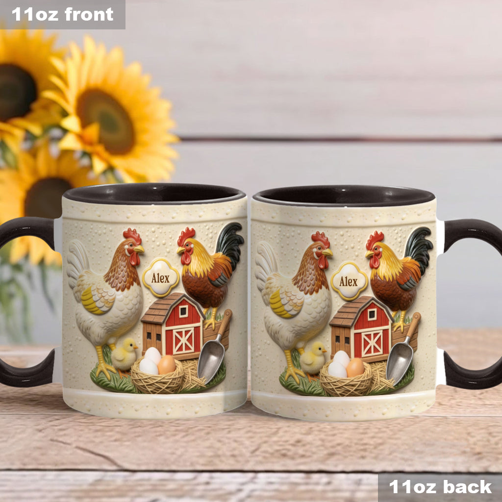 Love Chicken - Personalized Chicken Accent Mug & Coaster