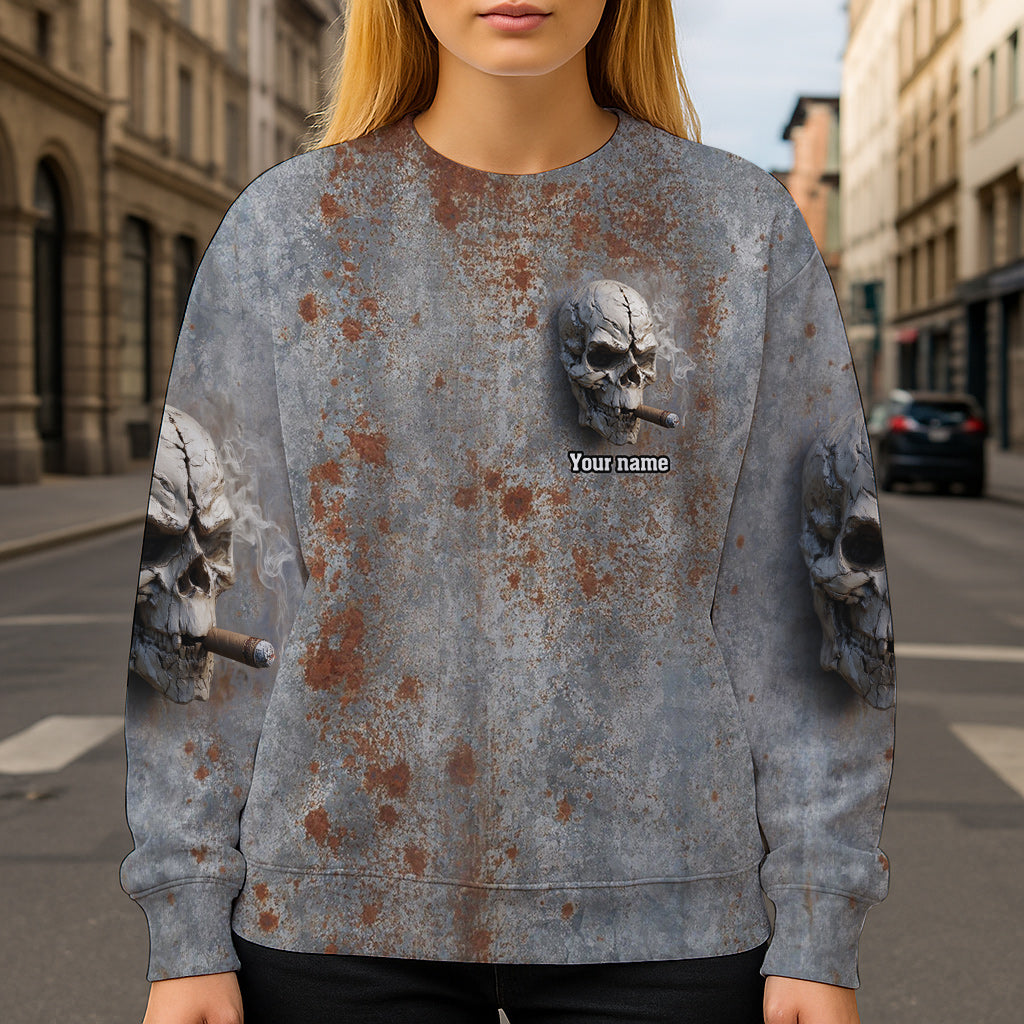 Starker Totenkopf – Personalisiertes Shirt mit Totenkopf-Allover-Print