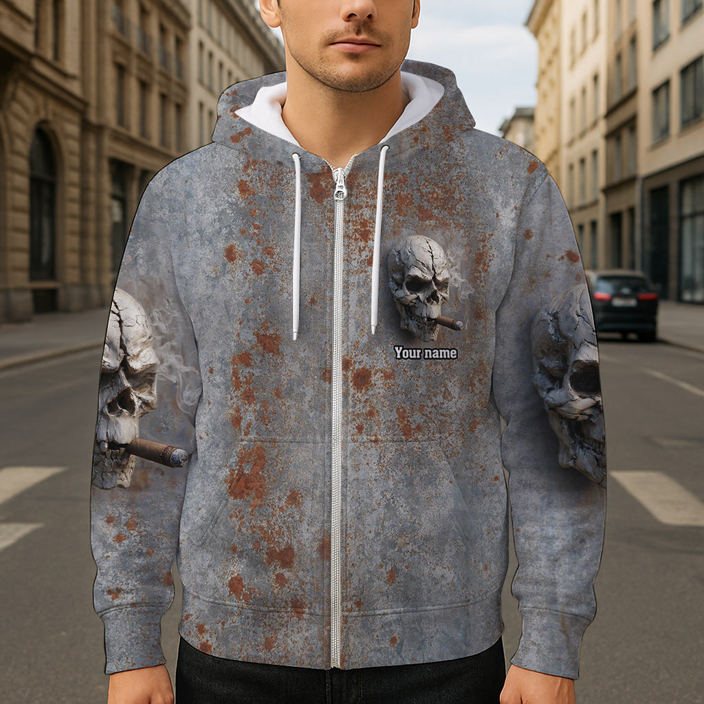 Starker Totenkopf – Personalisiertes Shirt mit Totenkopf-Allover-Print