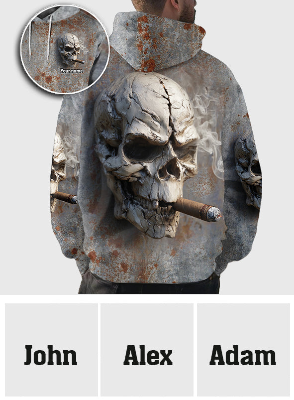 Starker Totenkopf – Personalisiertes Shirt mit Totenkopf-Allover-Print