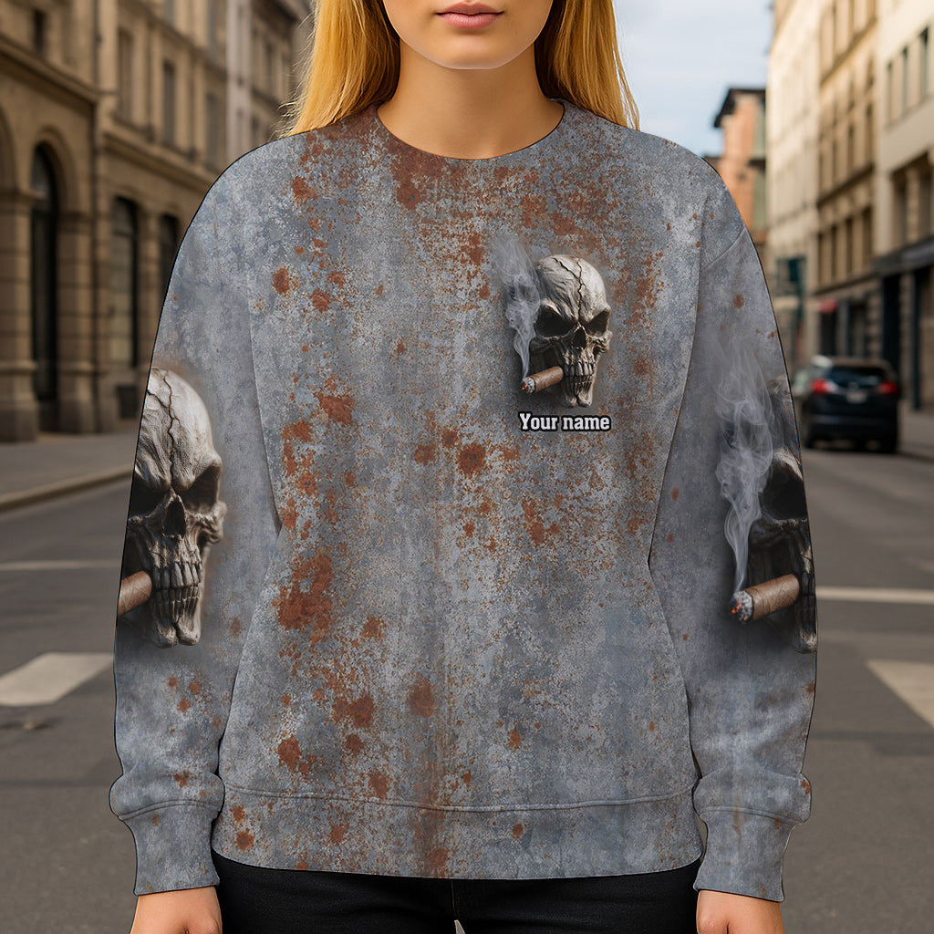 Starker Totenkopf – Personalisiertes Shirt mit Totenkopf-Allover-Print