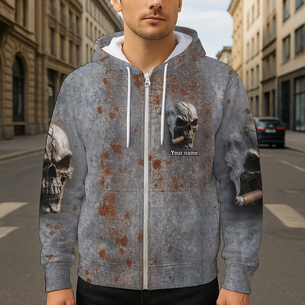 Starker Totenkopf – Personalisiertes Shirt mit Totenkopf-Allover-Print