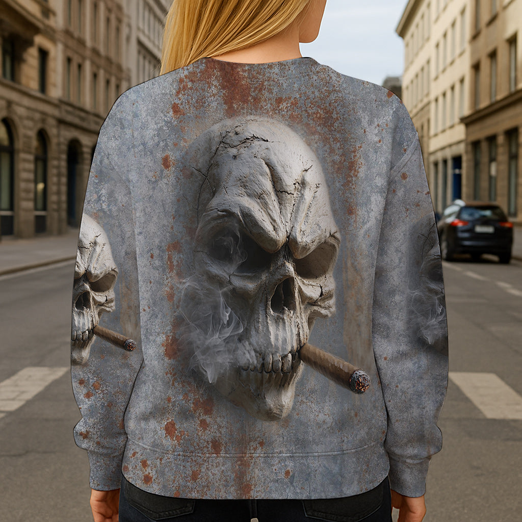 Starker Totenkopf – Personalisiertes Shirt mit Totenkopf-Allover-Print