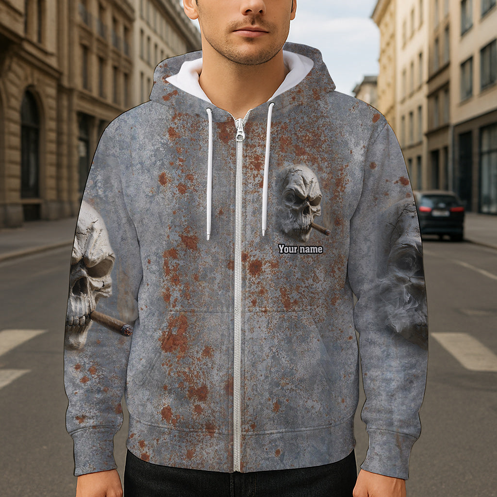 Starker Totenkopf – Personalisiertes Shirt mit Totenkopf-Allover-Print