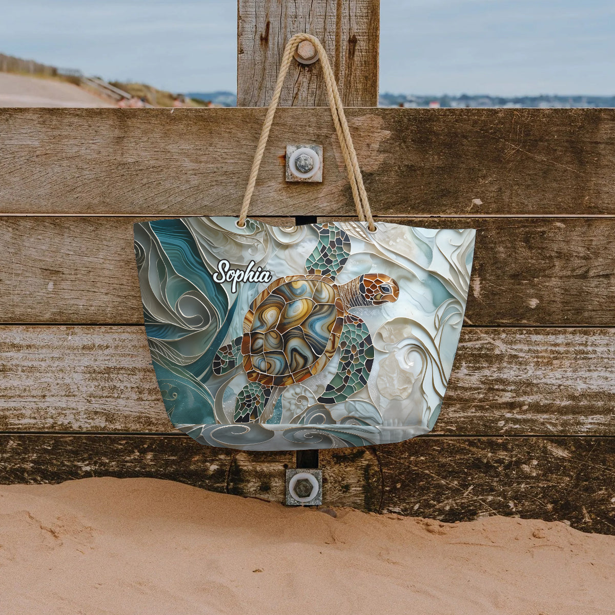 Sea Turtle - Personalized Turtle Beach Bag