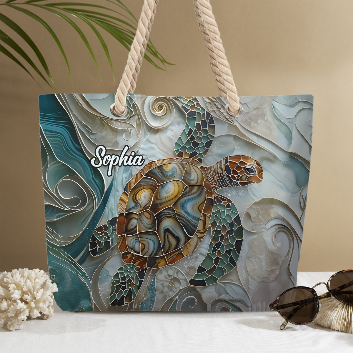 Sea Turtle - Personalized Turtle Beach Bag