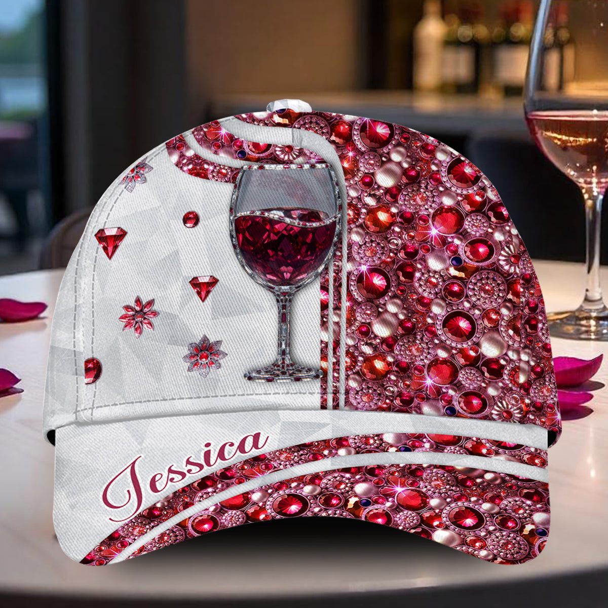 Einfach ein Mädchen, das Wein liebt – personalisierter klassischer Weindeckel