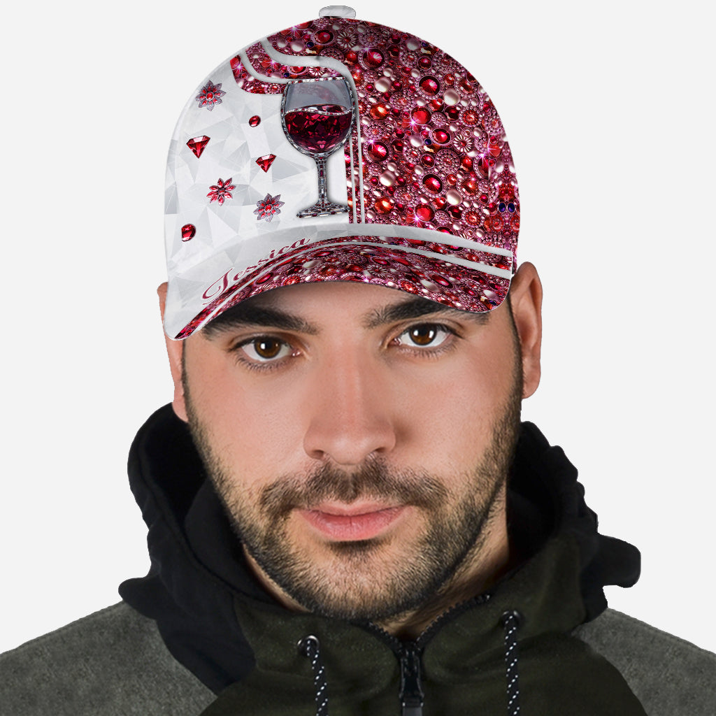 Einfach ein Mädchen, das Wein liebt – personalisierter klassischer Weindeckel