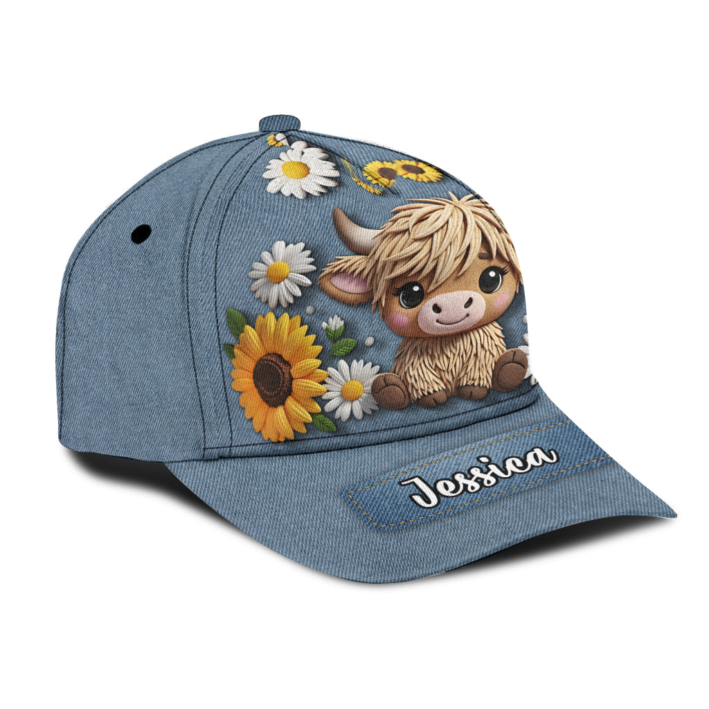 Adorable Highland Cow - Personalized Highland Cow Classic Cap