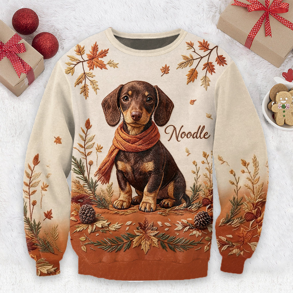 Fall Vibes - Personalized Dog Ugly Sweater