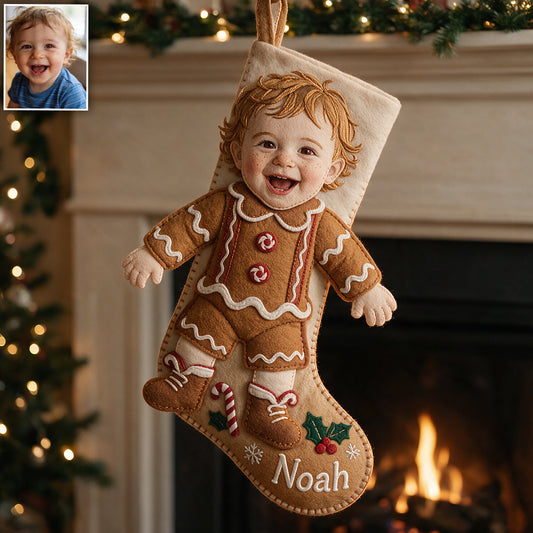 Holiday Costume Moment - Personalized Family Shaped Christmas Stocking