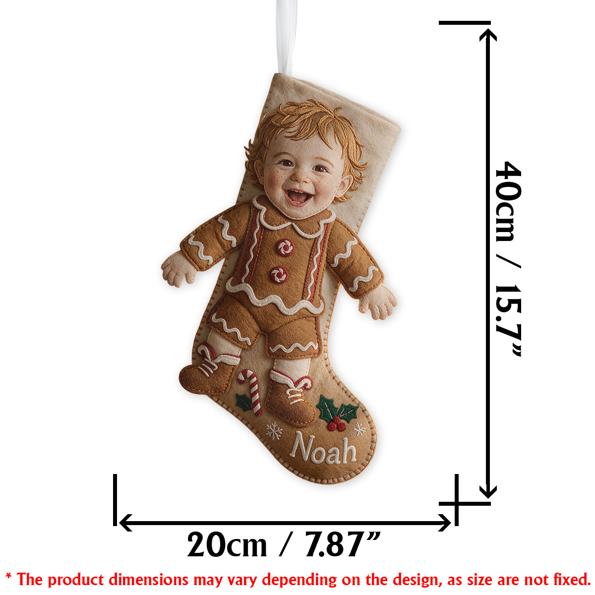 Holiday Costume Moment - Personalized Family Shaped Christmas Stocking