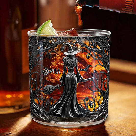 Flüsternde Hexe – Personalisiertes Hexen-Whiskyglas