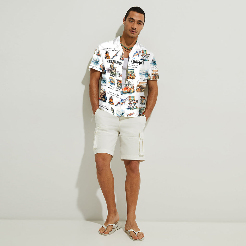 Love Fishing - Personalized Fishing Hawaiian Shirt