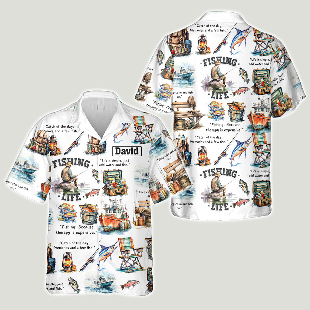Love Fishing - Personalized Fishing Hawaiian Shirt