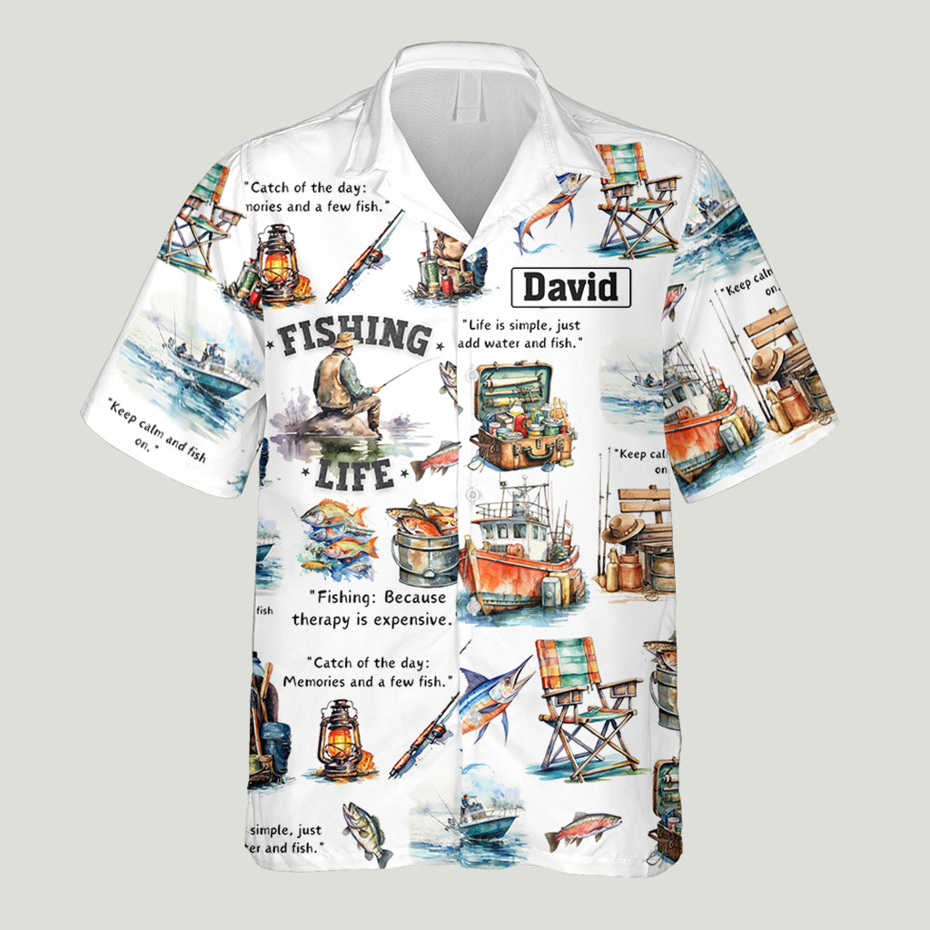 Love Fishing - Personalized Fishing Hawaiian Shirt