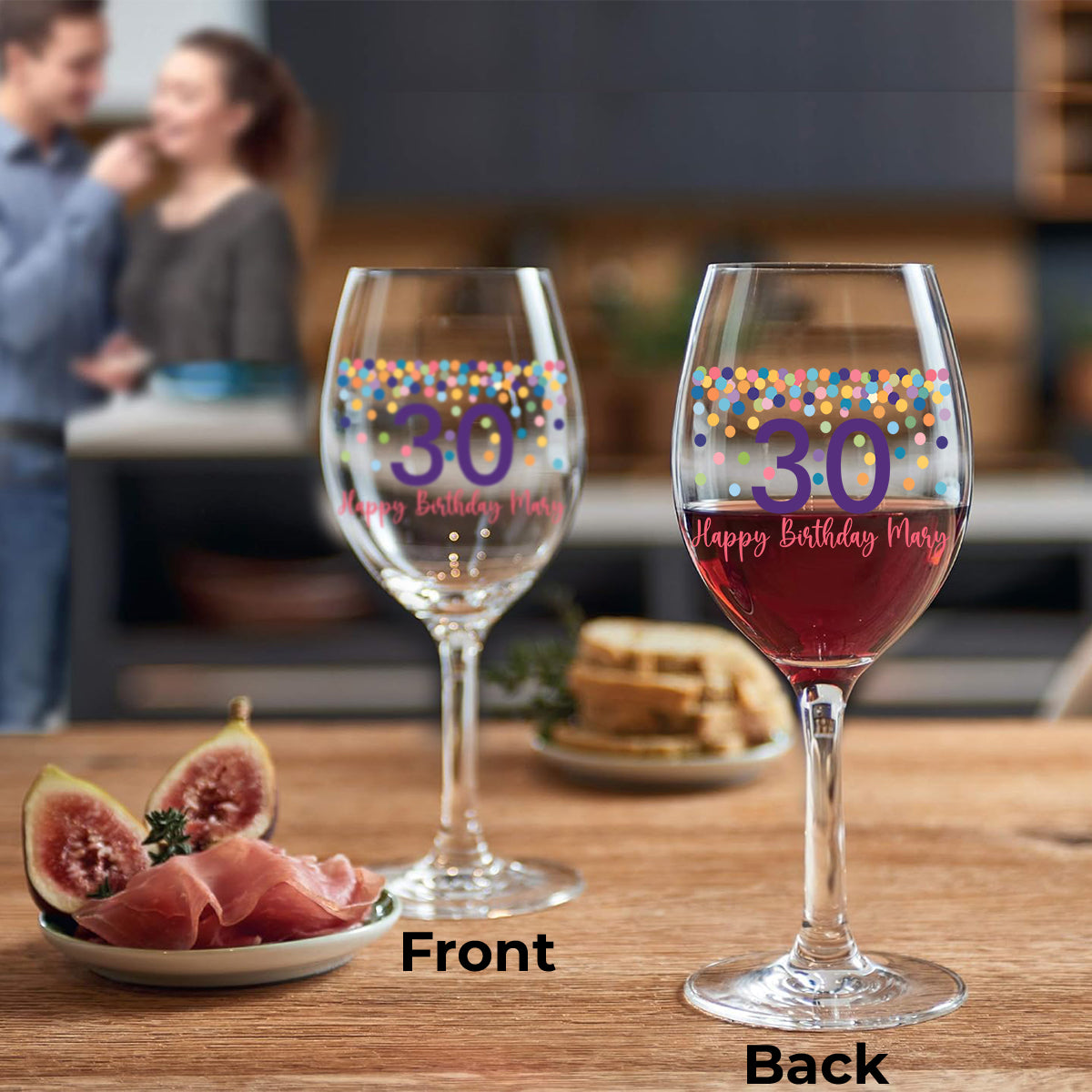 Happy Birthday - Personalized Birthday Wine Glass With Long Stem