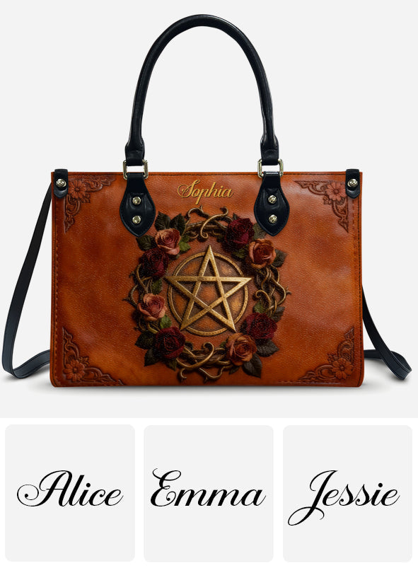 Magic Symbol - Personalized Witch Leather Handbag
