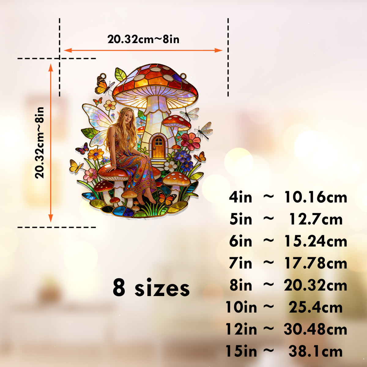 Mushroom Hippie Style - Personalized Mushroom Window Hanging Suncatcher Ornament