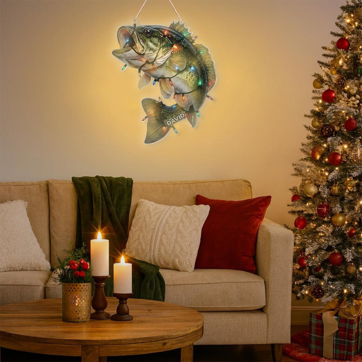 Love Fishing - Personalized Fishing LED Light Acrylic Sign