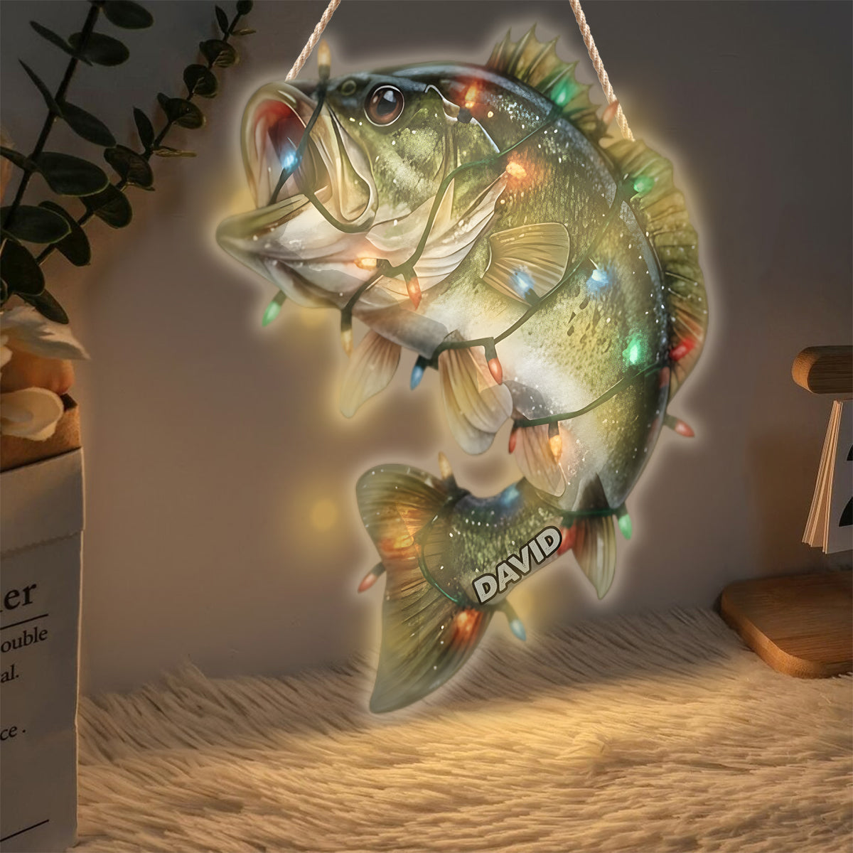 Love Fishing - Personalized Fishing LED Light Acrylic Sign