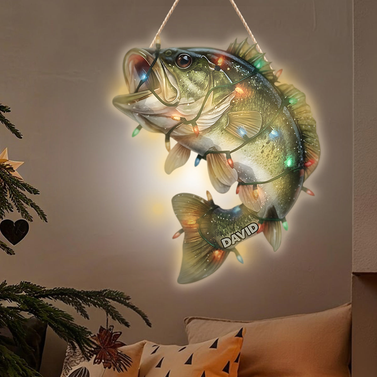 Love Fishing - Personalized Fishing LED Light Acrylic Sign