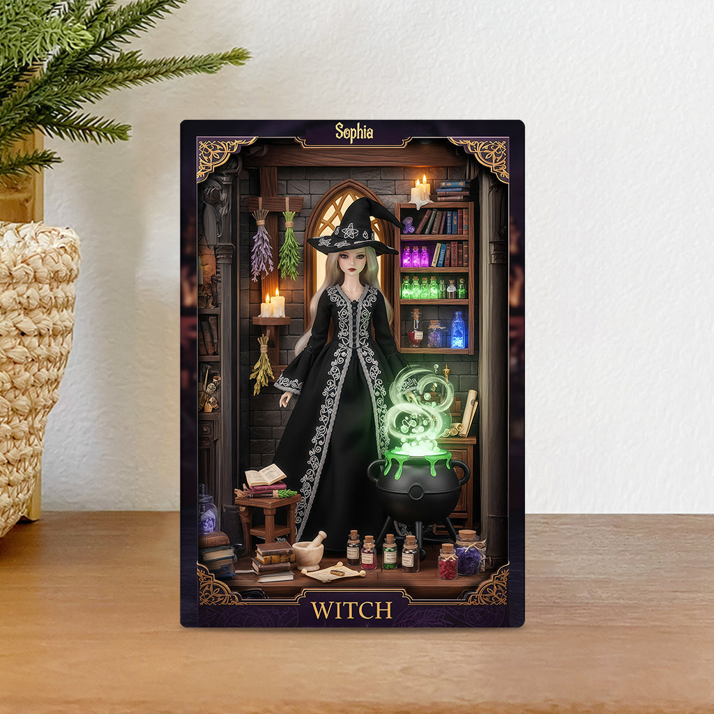 Magical Witch - Personalized Witch Custom Shaped Acrylic Plaque