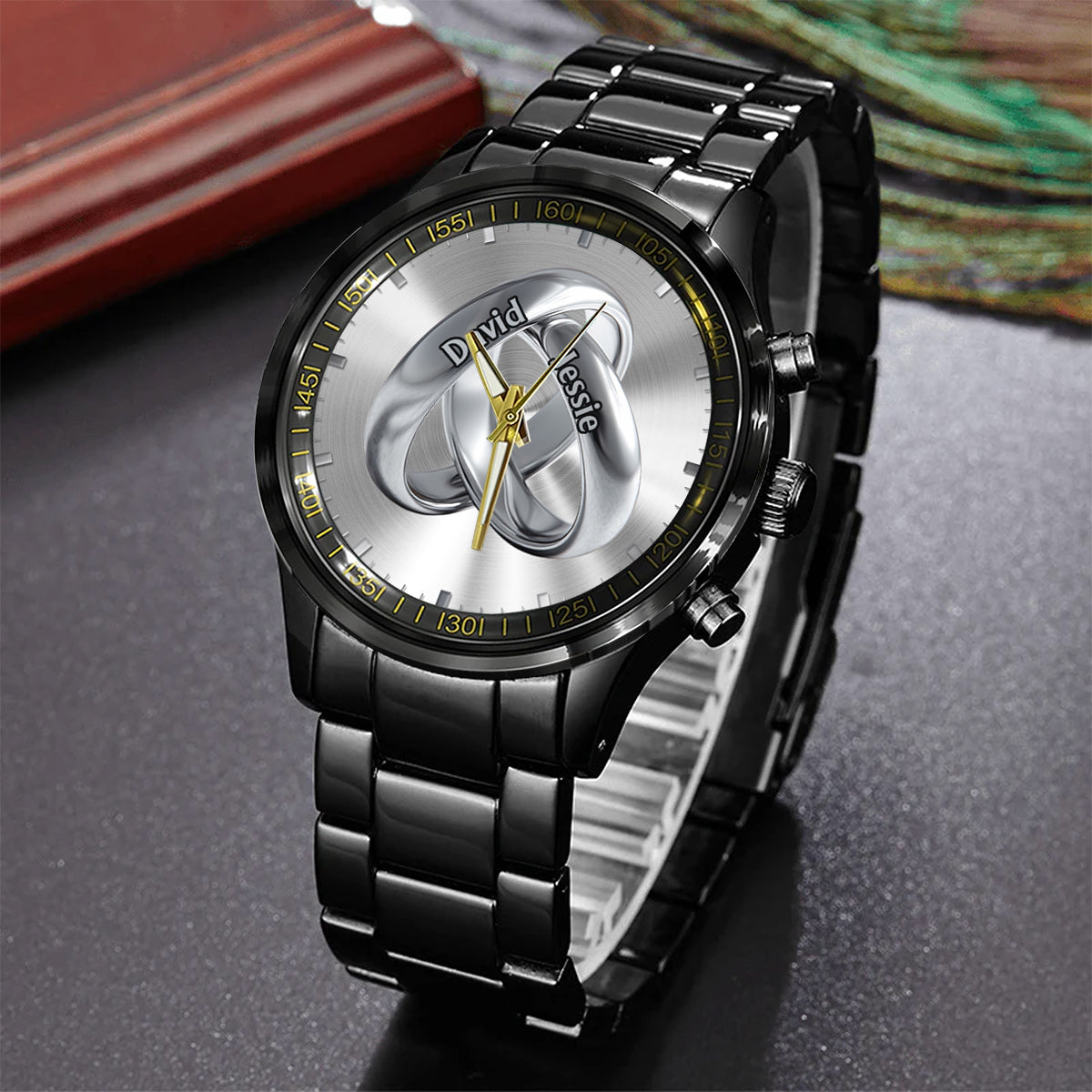 Time Of Love – Personalisiertes Paar-Handuhren-Set