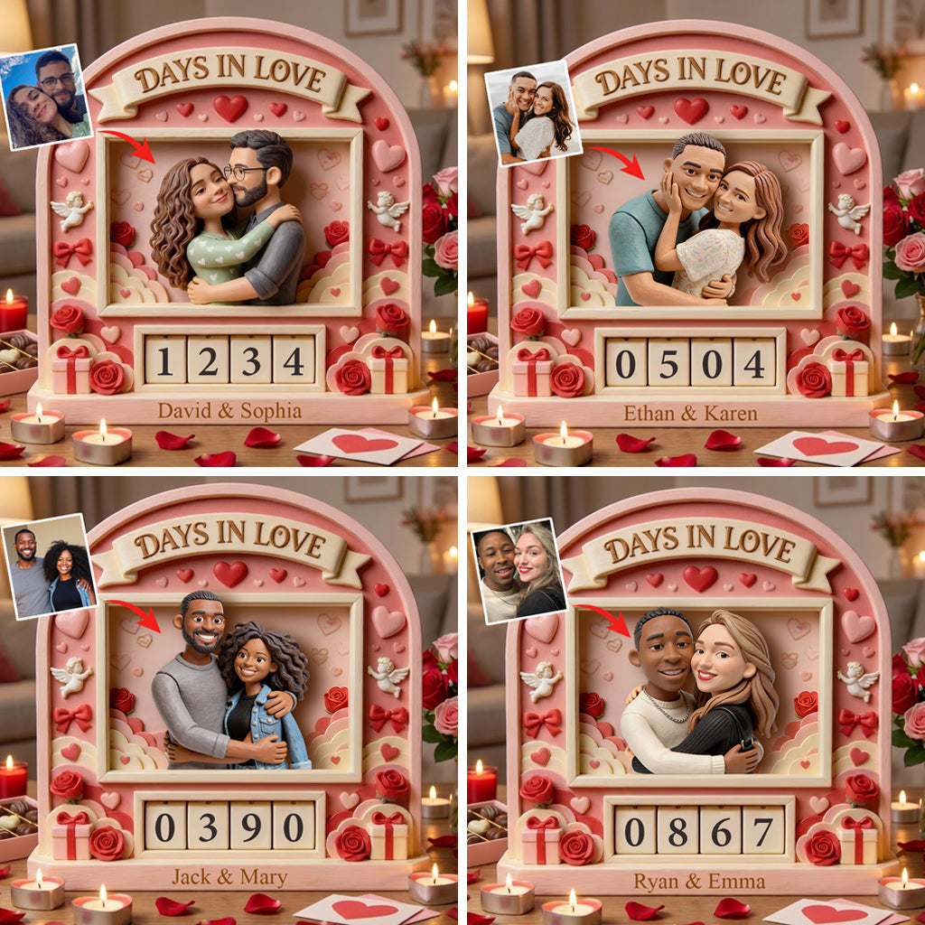 Days In Love - Personalized Couple Interchangeable Plaque