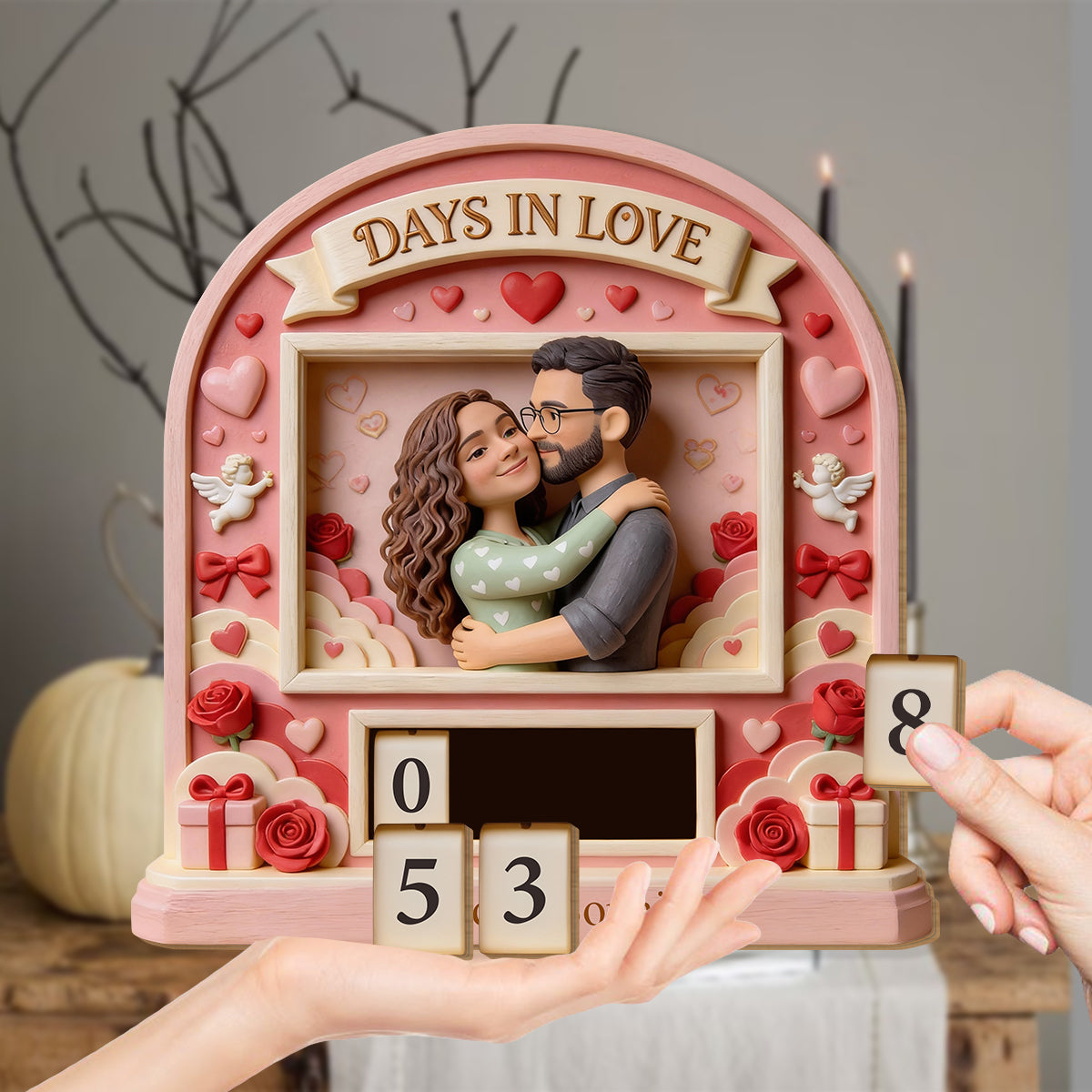 Days In Love - Personalized Couple Interchangeable Plaque
