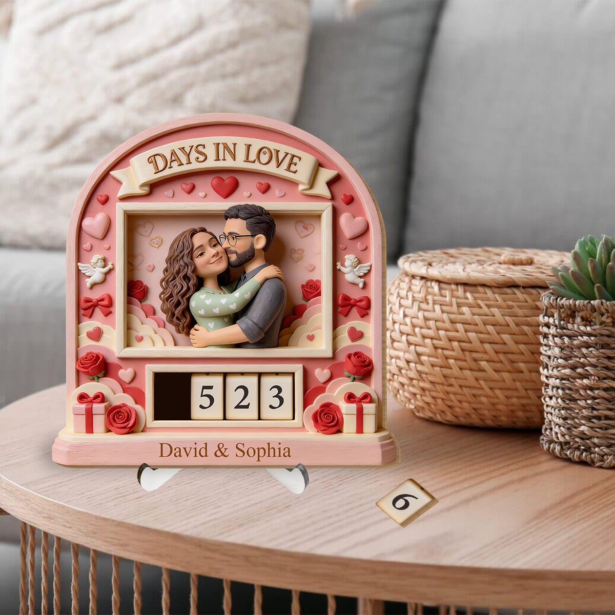 Days In Love - Personalized Couple Interchangeable Plaque