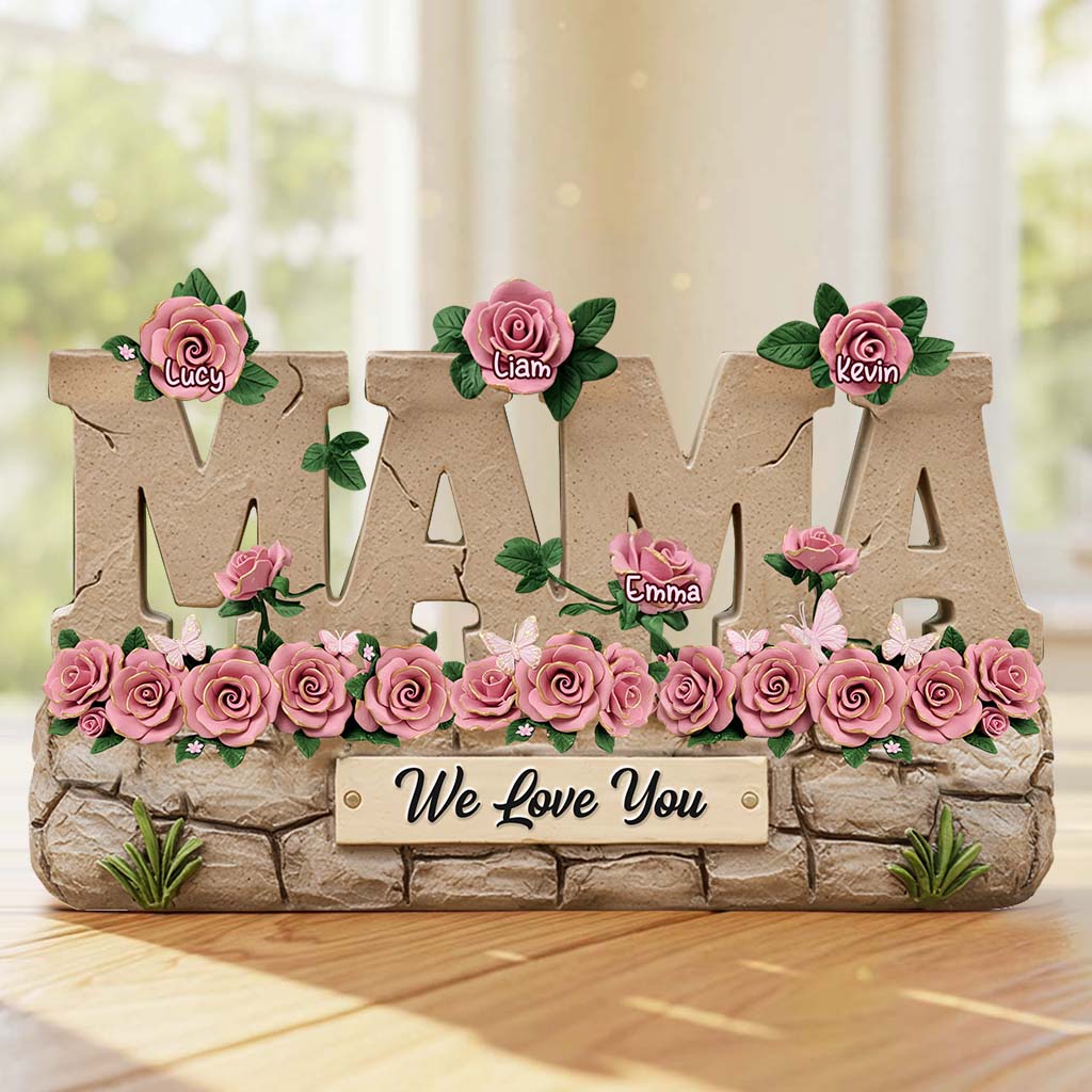 Beautiful Garden Gift For Mom, Grandma - Personalized Mother Custom Shaped Acrylic Plaque