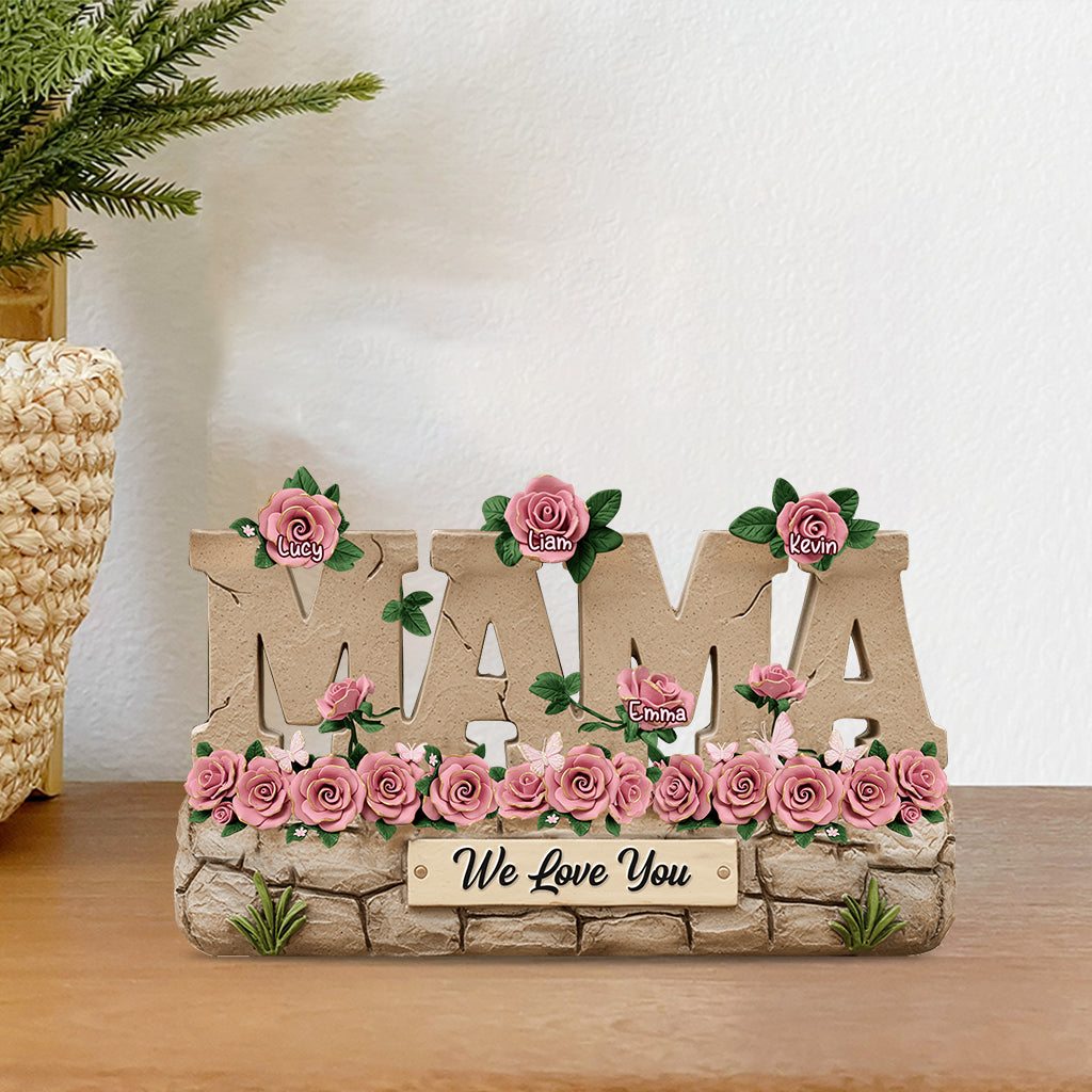 Beautiful Garden Gift For Mom, Grandma - Personalized Mother Custom Shaped Acrylic Plaque