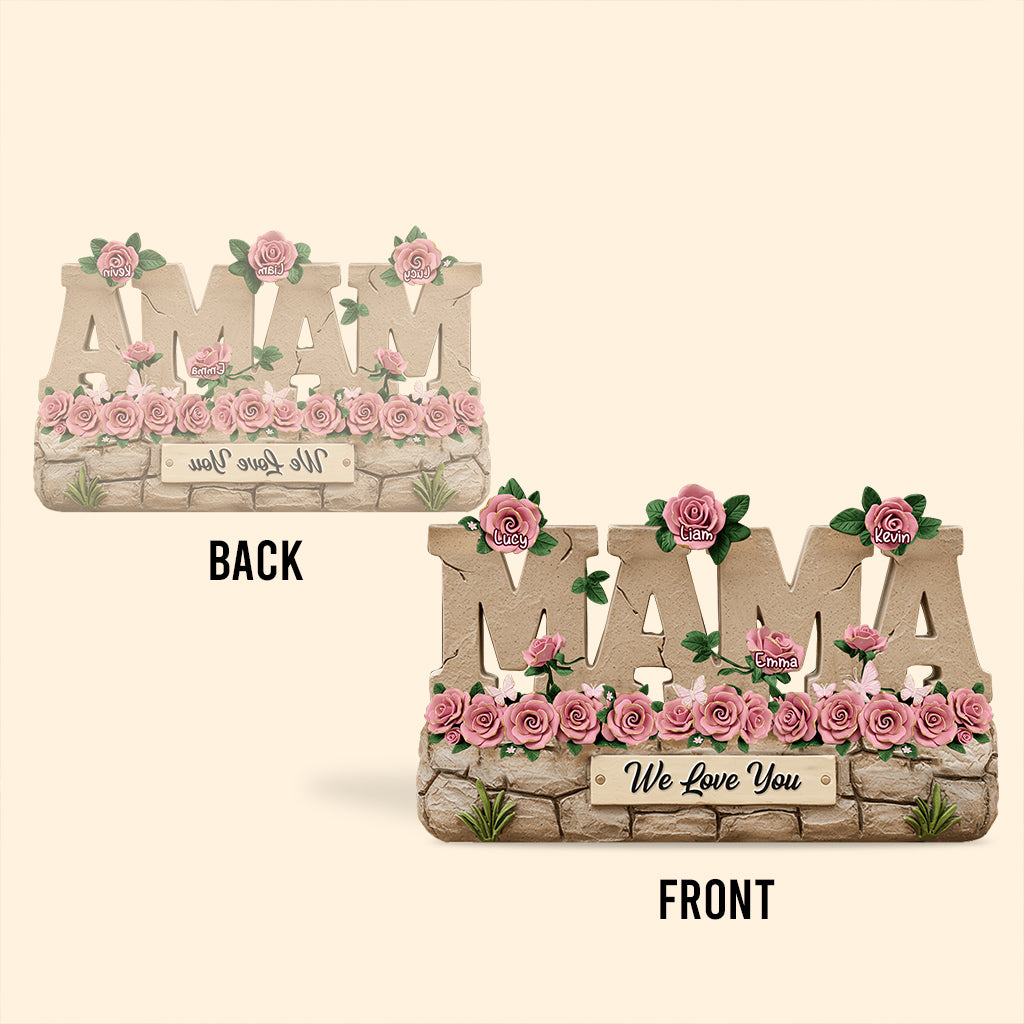 Beautiful Garden Gift For Mom, Grandma - Personalized Mother Custom Shaped Acrylic Plaque