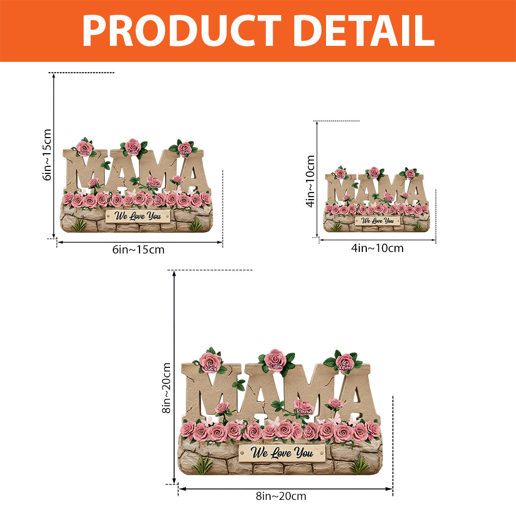 Beautiful Garden Gift For Mom, Grandma - Personalized Mother Custom Shaped Acrylic Plaque