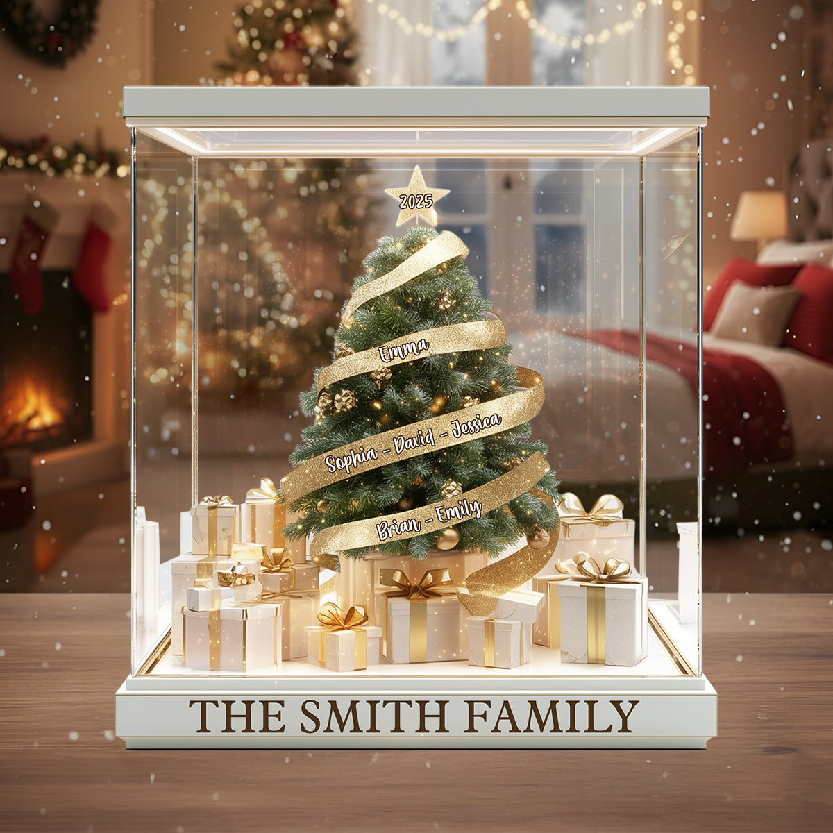 Merry Christmas - Personalized Family Custom Shaped Acrylic Plaque