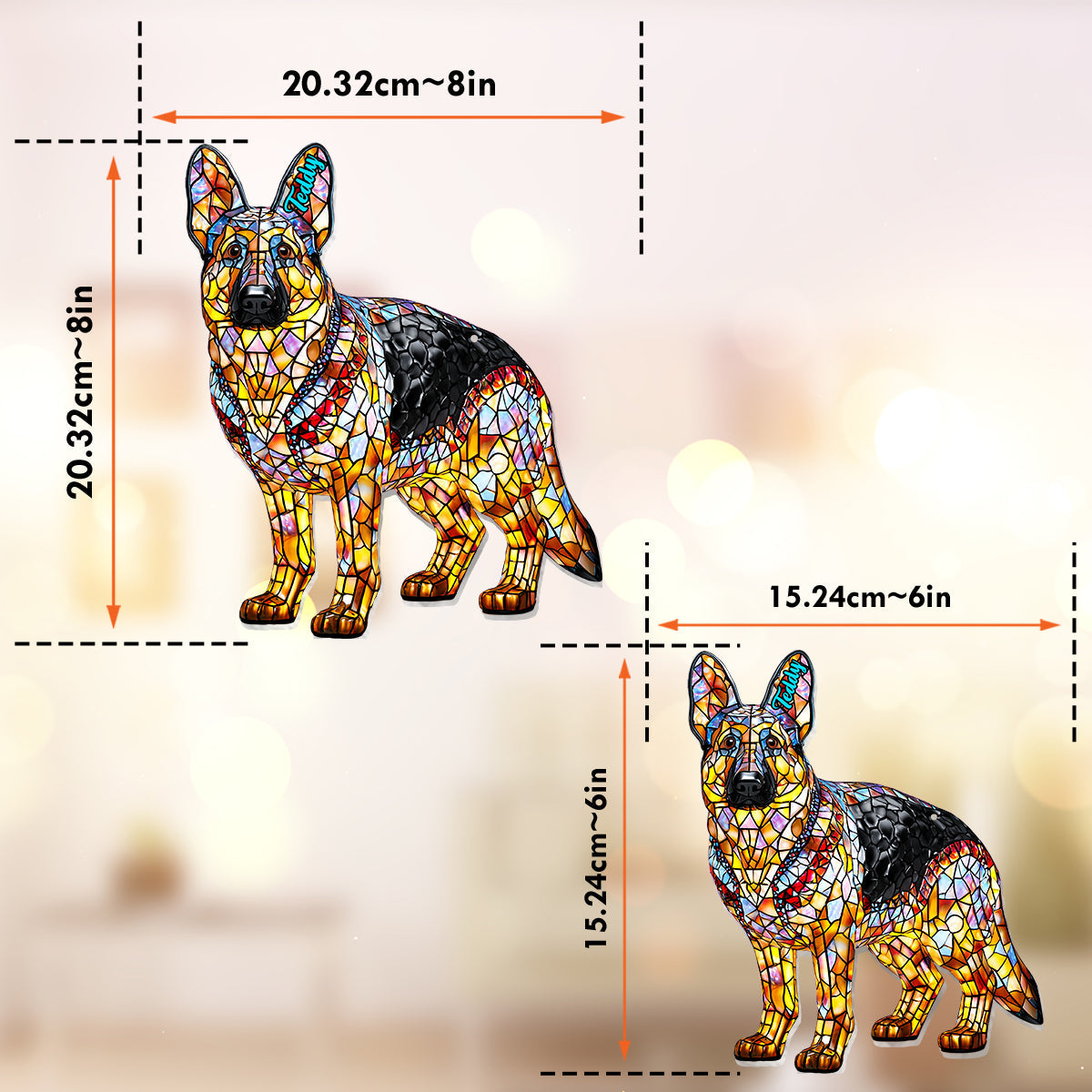 I Love My Dog - Personalized Dog Window Hanging Suncatcher Ornament