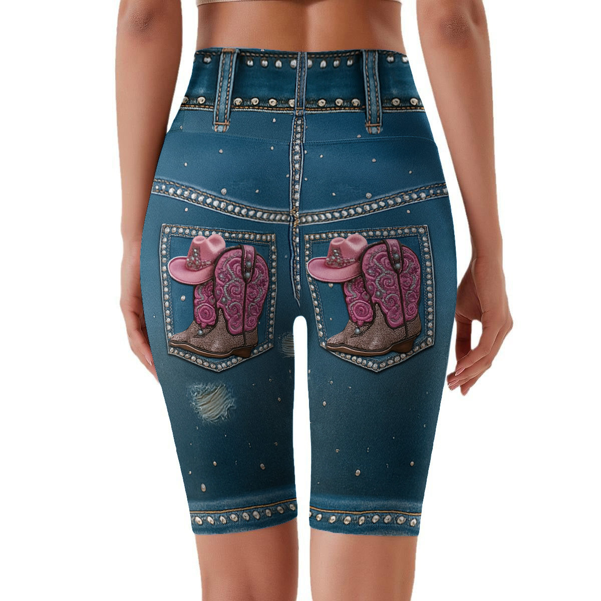 Cowgirl Era – Personalisierte Cowgirl-Radlerhosen mit hohem Bund