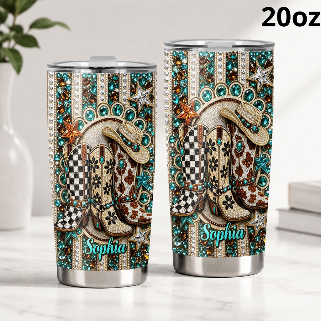Howdy Western - Personalisierter Cowgirl Becher